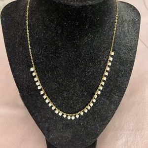 14K Yellow Gold with Pearl Bib Necklace